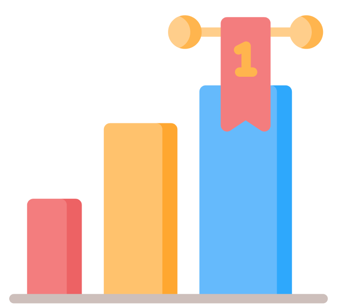 グラフで入賞するイメージ
