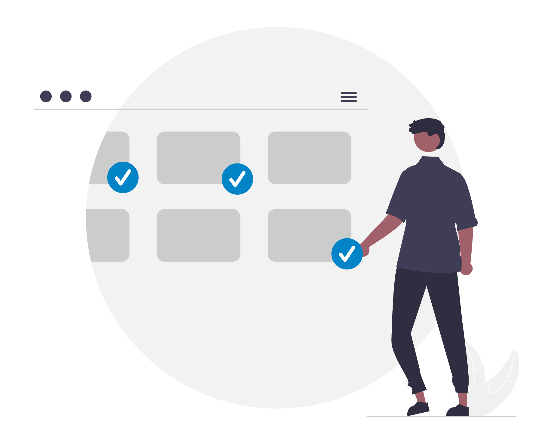 各項目をチェックするイメージ画像