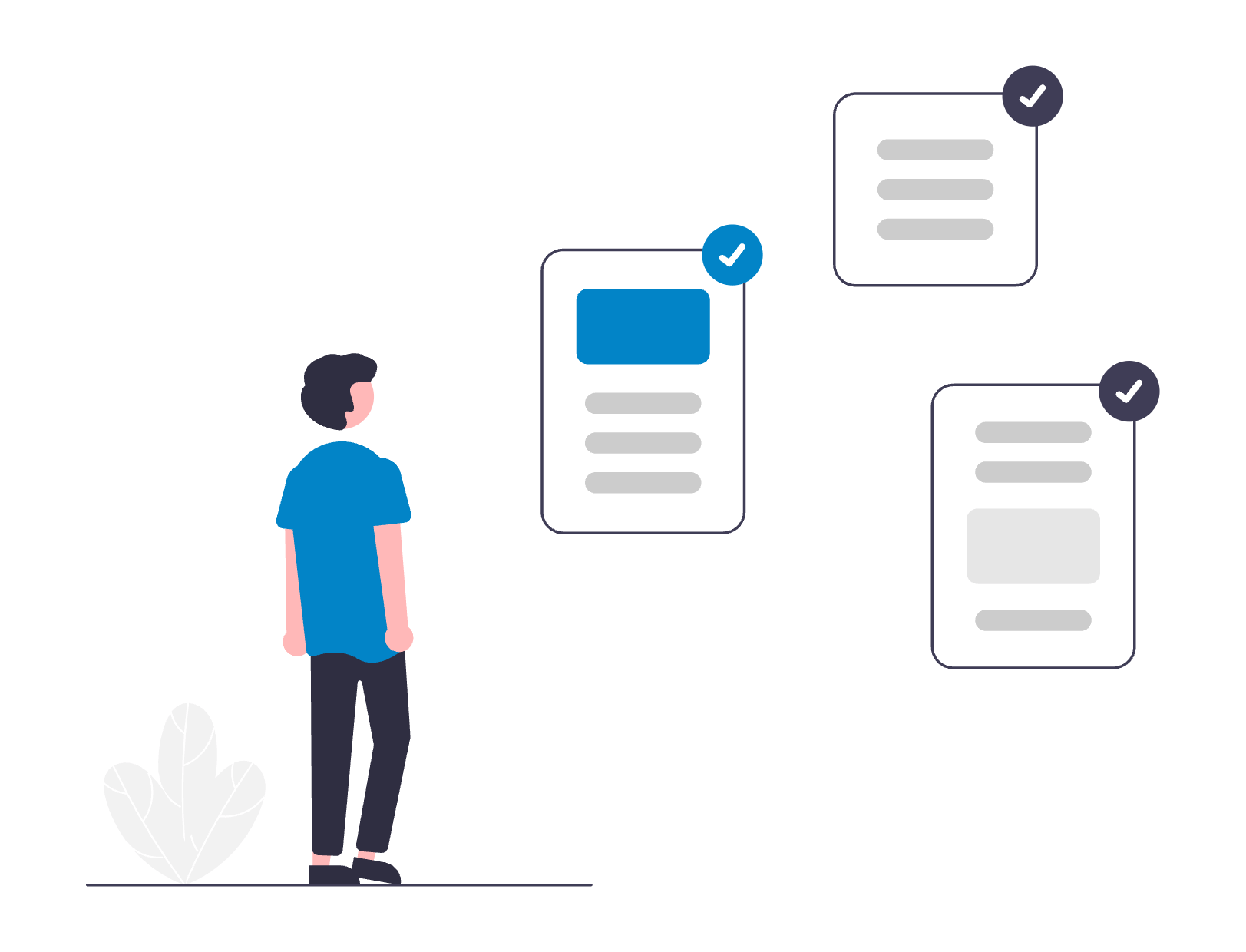 見直して修正するイメージ
