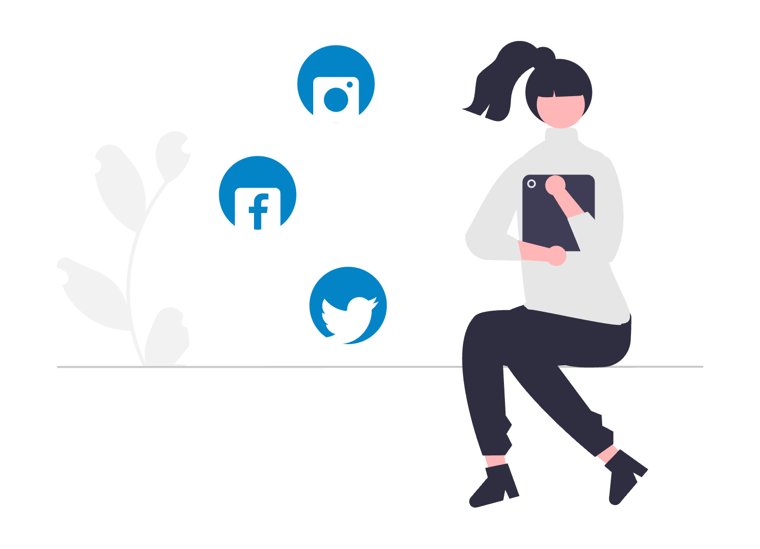 LinkedIn等のSNSでの情報発信のイメージ