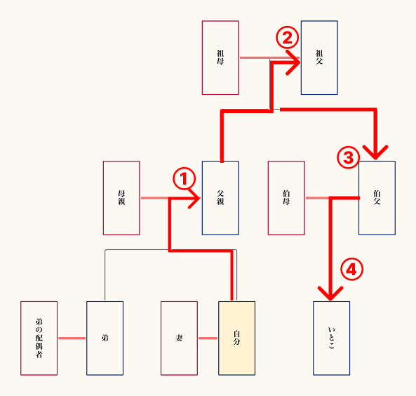 従兄弟の親等の数え方