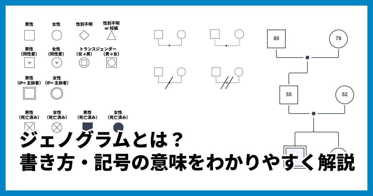 ジェノグラムとは？書き方・記号の意味をわかりやすく解説