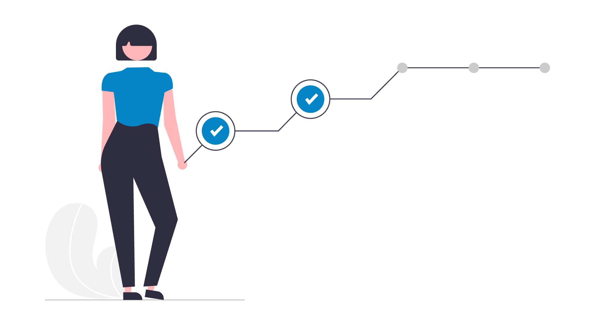 進捗が目にみえるイメージイラスト