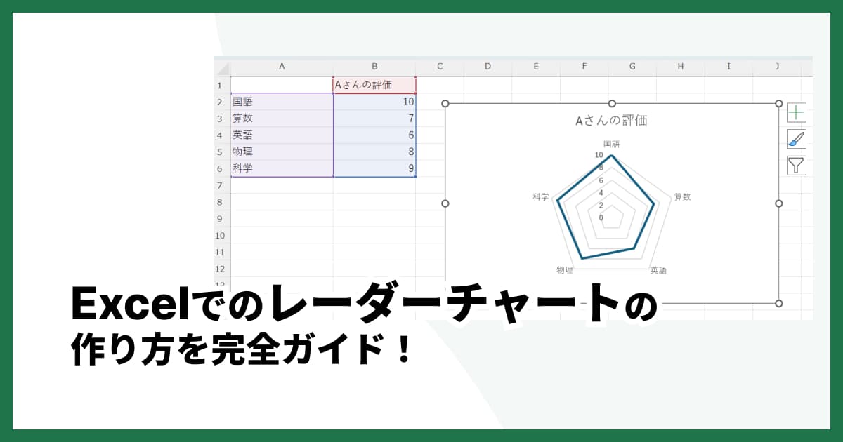 【決定版】Excelレーダーチャートの作り方を完全ガイド!