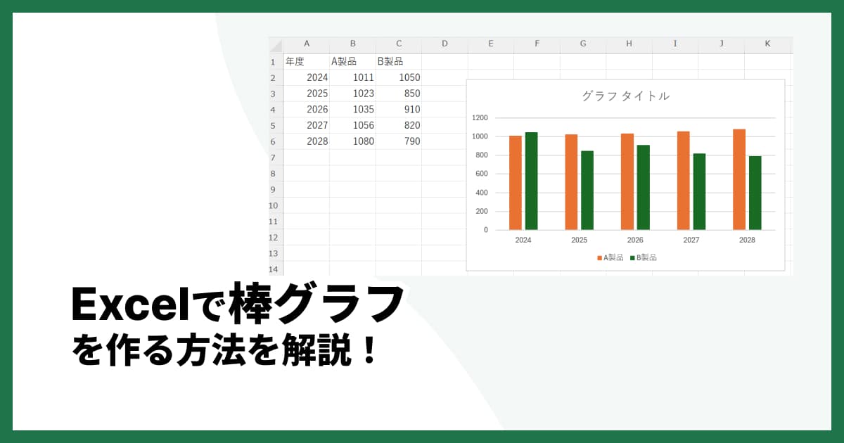 Excel(エクセル)での棒グラフの作り方を完全ガイド!