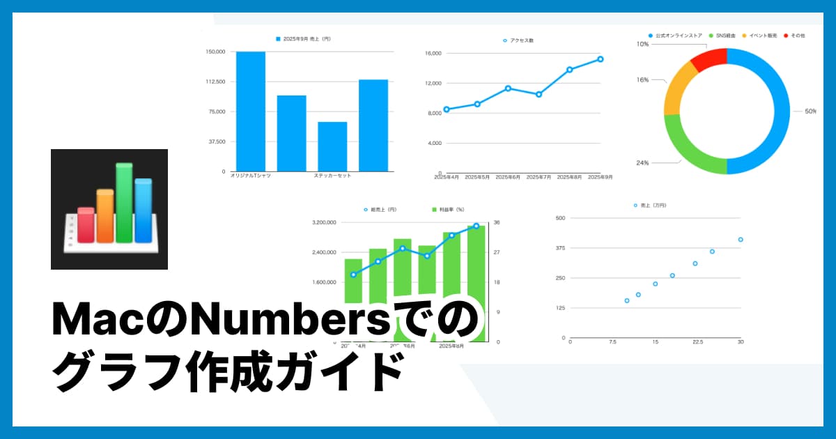 MacのNumbersでのグラフ作成ガイド｜種類からカスタマイズまで解説