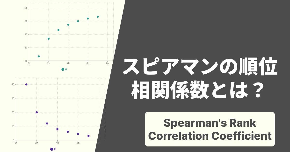 スピアマンの順位相関係数とは？ピアソンとの違いなどわかりやすく解説