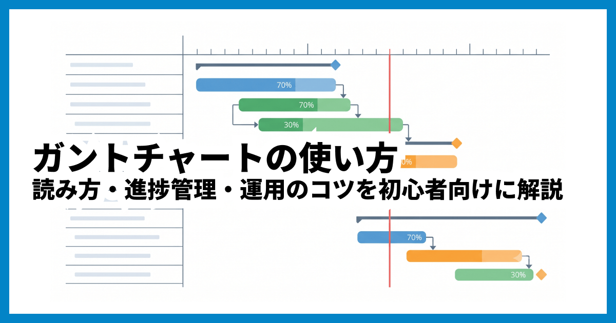ガントチャートの使い方|読み方・進捗管理・運用のコツを初心者向けに解説